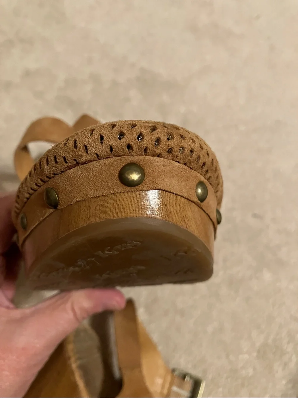 Korks Women’s wooden platform shoes